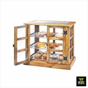 Rent Stuffs offers Wooden Food Display for Rent in Colombo, Sri Lanka. We rent wide range of Wooden Food Display cabinets for Rent